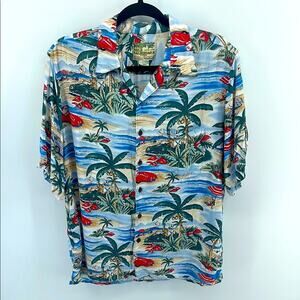 Vintage Reyn Spooner Mele Kalikimaka Christmas holiday Hawaiian button up shirt